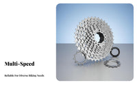 Mountain Bike Cassette Fluid Shifting Cassette-Type Freewheel Sprocket High Strength Steel Multi-Speed Cycle Cogs