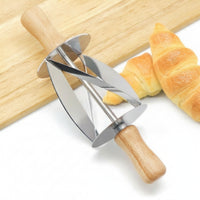 Manual Croissant Cutter Roller Rotating Croissant Roller Cutter Food-Grade Pastry Wheel Ergonomic for Bakers, Home Cooks, Baking