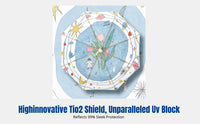 Sun Umbrella, Automatic Folding, Silver Coated, Rain or Shine
