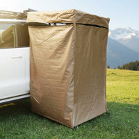 Waterproof Car Shower Tent Blackout Vehicle Shower Room LED Light Portable Bathroom Tent Foldable for Travelers, Campers, Road Journey