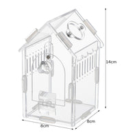 Transparent Acrylic Terrarium with Latch Clear Reptile Enclosure Compact Tank Stackable for Home Breeding