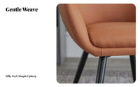 Light Luxury Design Upholstered Barrel Chair Tech Textile Upholstered Wrap-Around Armchair Minimalist Indoor Furnishing Modern Aesthetic for Small Apartment Dwellers, Interior Designers, Balcony, Living Room, Bedroom, Reading Nook