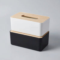 Office Desk Tissue Box for Desk Storage and Home Office, Modern Minimalist Style Box of Tissues, Polypropylene Material for Facial Tissue, White