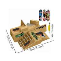 Finger Skateboard Training Park Metal Handrails Miniature Sports Set