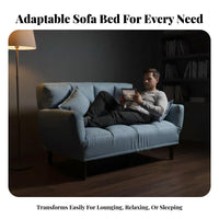Space-Saving Foldable Sleeper Chair Double Seater Fold-expandable Chair Bed Plush Fabric transformable Sofa Ergonomic Support for Children, Students, Small Spaces, Bedroom, Living Room, Apartment