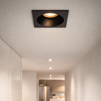 Ceiling Spotlights with Die-Cast Aluminum Square Shape, Adjustable Angle 90x90mm Face Housing, Single Downlight Frame, Recessed Ceiling Lighting