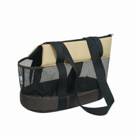 Zippered Top Mesh Pet Carrier Bag Ventilated Soft-Sided Pet Tote Lightweight