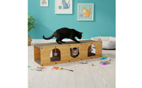 Includes Scratching Surfaces Cat Scratcher House Long-Lasting Cat Scratcher Tunnel Multi-Functional Pet Furniture Cave Design for Kittens, Large Cats