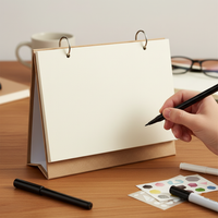 DIY Blank Desk Calendar Kit with Sketch Paper or Cardstock for Creative Crafting
