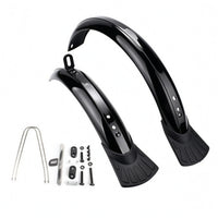 Black Mudguard Pair Metal Support Rods Bike Mudguard Engineering