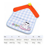 Pet Sleeping Mat Cushioned Dog Mat Cushion with Dog Print Gentle Pet Pad Velvety for Dogs, Floor, Living Room