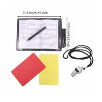 Writing Instrument Included Caution and Dismissal Card Card Set Note Paper Referee Warning Cards Leather Case Football Referee Card Wallet Portable for Referees