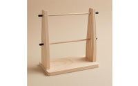 Rotating Yarn Holder Natural Wood Finish Wooden Yarn Holder Needlework Organizer Open-Frame