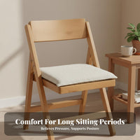 Pressure Relief Square Seat Cushion Extra Thick Memory Foam Chair Pad Posture Support for Light Ice Workers, Elderly, Living Room, Kitchen