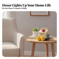 Rechargeable Milk Carton Night Light Dual Use Milk Box LED Lamp Printed Face Cartoon Night Light Cute Design