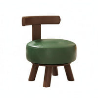 Swivel Ottoman Wooden Construction Padded Comfort for Child Seating