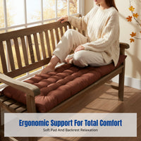 Winter Thick Chair Pad with Backrest, Sofa Seat Mat for Single Sofa, Solid Color, Comfortable Support