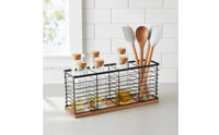 Storage Basket Smooth Metal Wire Utensil Holder for Dining Table