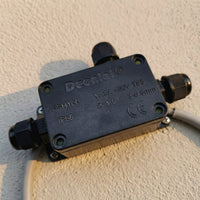 Junction Box for Garden Lighting and Outdoor Lighting, IP66 Waterproof Electrical Junction Box with Terminal Block, 3 Pin Connector, PC Material