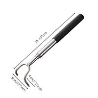 Stainless Steel Telescopic Garden Rake Long-Handled Telescoping Hand Rake Portable Foldable for Gardeners