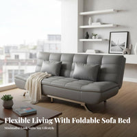 Space-Saving 2-Seater Foldable Sofa Bed Two-in-OnePurpose Design transformable Couch Easy Conversion Living Room Furniture Modern aesthetic for Apartment Dwellers, Students, Homeowners, Small Spaces, Dorm, Lounge, Home Office