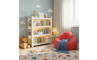 Multifunctional Multi-Tier Metal Bookshelf Sturdy Construction Floor Standing Storage Rack Easy Assembly Simple Iron Book Rack Heavy Duty for Students