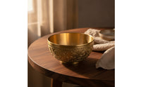 Embossed Copper Bowl Polished Decorative Bowl Elegant Vessel Stylish for Collectors, Home Display