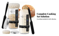 2 Sets 24oz Levain Culture Fermenter Measurement Markings Levain Culture Proofing Jar Food Grade Glass Starter Jar Set for Home Bread Makers