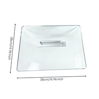 Glass Cooling Plate with Handle Heat-Resistant Square for Crafters, Crafting