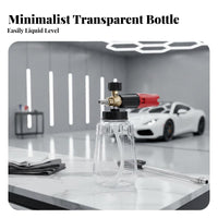 High Pressure Foam Dispenser Wide Mouth Bottle Thick Foam Dispenser 1/4 Inch Quick Connect Pressure Washer Soap Dispenser for DIY Enthusiasts