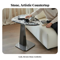 Minimalist aesthetic Irregular Stsingle Top Table Modern Design Living Room Furniture Creative Shape Accent Piece space-saving Size for Homeowners, Apartment Dwellers, Bedroom, Small Spaces, Reception Area, Office