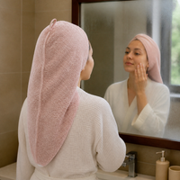 Upgraded Coral Fleece Hair Drying Cap - Super Absorbent Quick Dry Turban