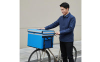 Insulated Food Delivery Bag Sturdy Construction Food Delivery Bag Reusable Pizza Carrier Safety Reflective Strips
