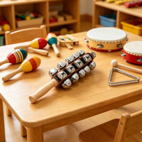 Wood Handle Bell 25 Bells Chime Early Learning Hand Bell Shaker for Children, Beginners, Leisure Activity