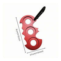 Carabiner Clip Wing-Shaped-Shaped Cue Holder Textured 3-Hole Cue Holder Red