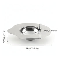 Stainless Steel Tray Modern Metal Fruit Bowl Low-Profile Tableware for Living Room