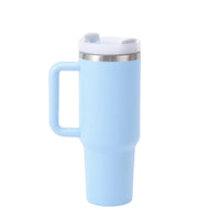 Insulated Tumbler with Handle Large Capacity Tumbler with Handle Portable Vessel for Commuters, Road Trips