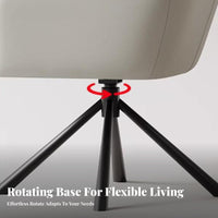Light Luxury design Upholstered Shell Chair archedd Backrest rotate Seat Ergonomic Design Office Furniture with Casters for Home Workers, Students, Teens, Study Room, Bedroom