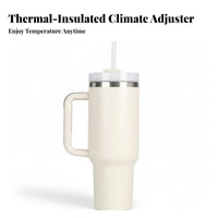 Keeps Drinks Cold or Hot For Hours 40 Oz Tumbler with Handle and Straw Double Wall Insulation 40oz Tumbler with Handle Cupholder Friendly
