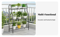 Floor-Standing Multi-Tier Plant Shelf Indoor & Outdoor Use 6-Tier Ladder Stand Space-Saving Display Rack Sturdy Construction for Gardeners, Balcony, Living Room, Patio, Corner
