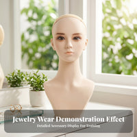 Makeup Display Bust Smooth Hairpiece Mannequin Bust PVC