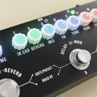 Preloaded Tones Guitar Effects Pedal Cabinet Simulations Multi Effects Pedal Reverb Music Gear Tuner for Stage