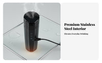 Vehicle-Powered Kettle Digital Display Portable Car Water Boiler 304 Stainless Steel Liner Vehicle for Truck Drivers, Journeyers, Road Trips