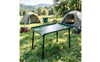 Folding Metal Secure Table Foldable Table Sturdy Furniture for Campers, Outdoor Enthusiasts, Camping, Picnics, Fishing