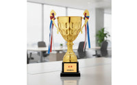 Personalized Gold Cup Trophy Custom Cup Trophy with Base Polished Engraving for Students, Kids, Sports Tournaments, School Competitions