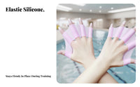 2 Pieces High Elasticity Webbed Swimming Gloves Secure Fit Frog Hand Training Paddles Comfortable to Wear for Adults, Young Swimmers, Diving