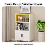 With Optional Doors interchangeable Cube Organizer customizable Combination storage shelving unit Customizable Configuration Storage Cabinet Modern aesthetic for Students, Apartment Dwellers, Homeowners, Living Room, Bedroom, Office