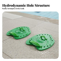 2 Pieces Flexible Material Webbed Swimming Gloves Lightweight Webbed Swim Gloves Hydrodynamic Design for Children, Swimmers, Snorkeling