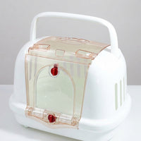 Cat Carrier Hard Sided Pet Travel Carrier PP Material Pet Transport Box with Slotted Sides, Cat Travel Box for Transport