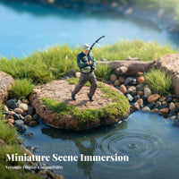 1:64 Scale Fisherman Figure Collectible 1:64 Scale Fishing Figure Miniature Fisherman Figurine High Intricacy